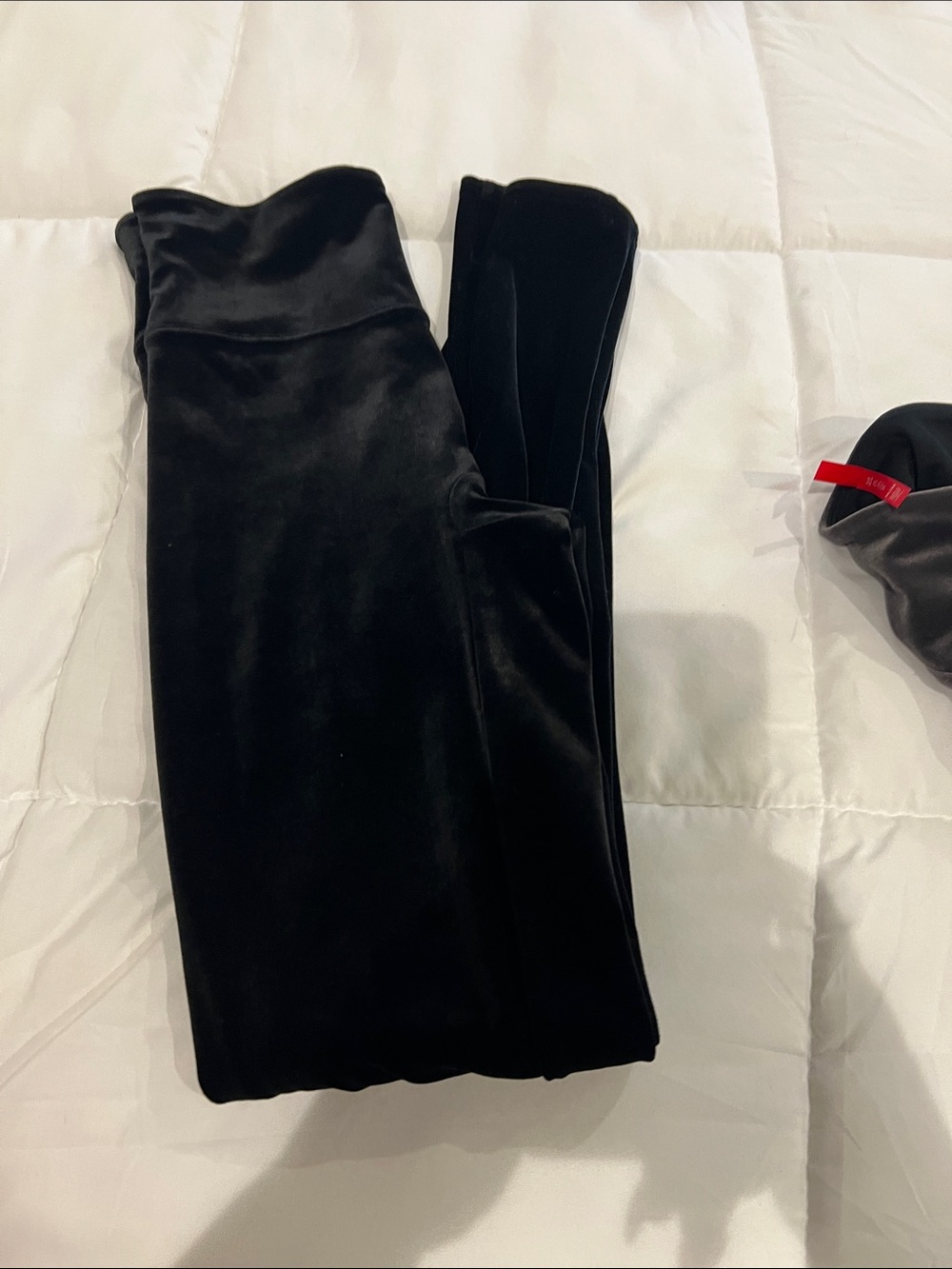 SPANX Black Velvet High-Waist Women’s Pants